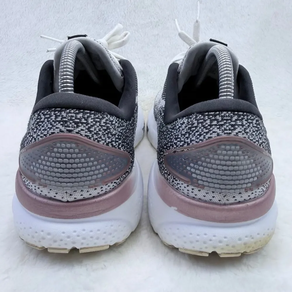 Brooks Ghost 16 Womens Running Shoes White Black Rose Gold Size 10 Athletic Shoe